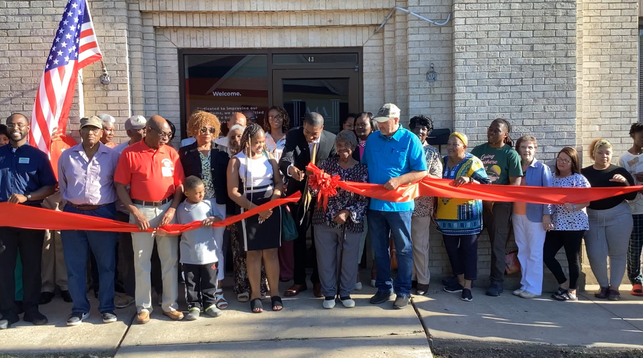 Community ribbon cutting.