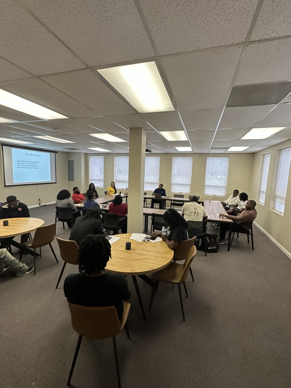 Community members gathered in a Delta Forward planning session.